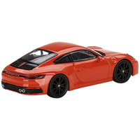 True Scale Miniatures 1/64 Model Car - Porsche 911 (992) Carrera 4S Lava Orange ,
