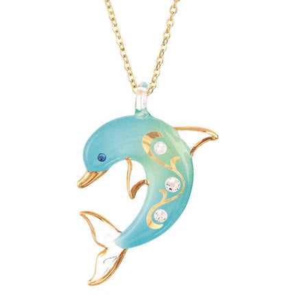 Turquoise Dolphin Necklace ,