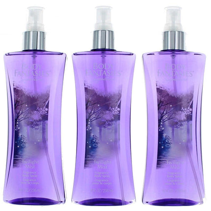 Twilight Mist by Body Fantasies, 3 Pack 8 oz Fragrance Body Spray for Women ,
