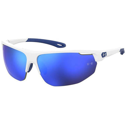 Under Armour Men's Sunglasses - White and Blue Frame Half-Rim | UA 0002/G/S 0WWK W1 ,