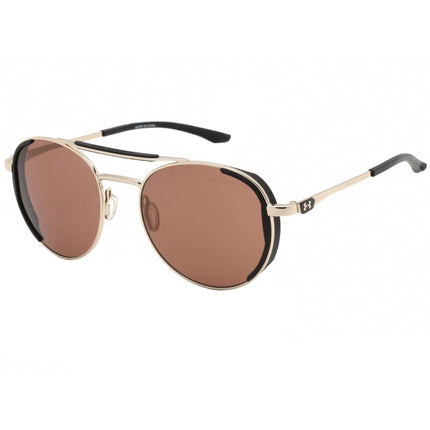 Under Armour Unisex Sunglasses - Light Gold and Black Frame | UA 0008/G/S 03YG 70 ,
