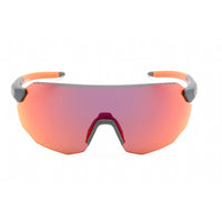 Under Armour Unisex Sunglasses - Rimless Grey Orange Shield | UA HALFTIME 02M8 50 ,