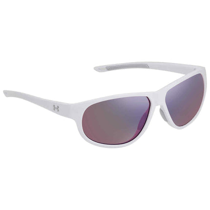 Under Armour Unisex Sunglasses - White and Grey Rectangular | UA INTENSITY 0HYM PC ,