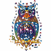 Unidragon Charming Owl Wooden Jigsaw Puzzle ,