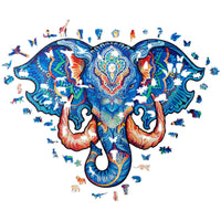 Unidragon Eternal Elephant Wooden Jigsaw Puzzle ,