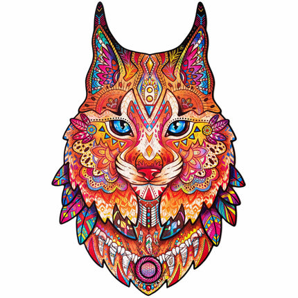 Unidragon Gentle Lynx Wooden Jigsaw Puzzle ,