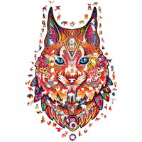 Unidragon Gentle Lynx Wooden Jigsaw Puzzle ,