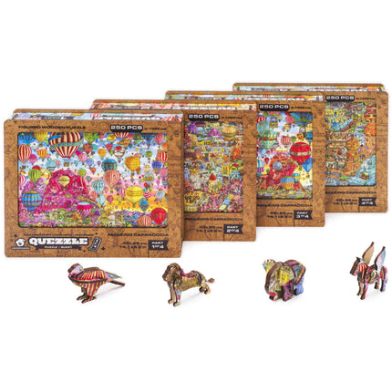 Unidragon Jigsaw Puzzle Set - Quezzle Amazing Cappadocia 3D Figurine, 1000 Pieces ,