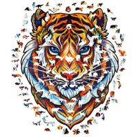 Unidragon Lovely Tiger Wooden Jigsaw Puzzle ,