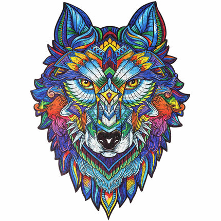 Unidragon Majestic Wolf Wooden Jigsaw Puzzle ,