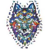 Unidragon Majestic Wolf Wooden Jigsaw Puzzle ,