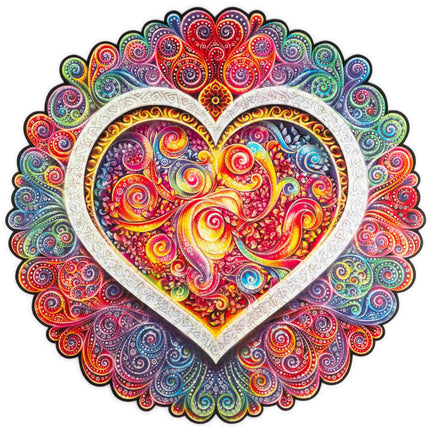 Unidragon Mandala Conscious Love Wooden Jigsaw Puzzle ,