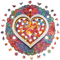 Unidragon Mandala Conscious Love Wooden Jigsaw Puzzle ,