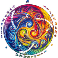 Unidragon Mandala Spiral Incarnation Wooden Jigsaw Puzzle ,