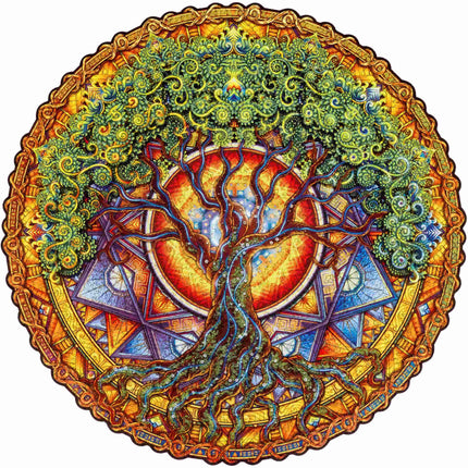Unidragon Mandala Tree of Life Wooden Jigsaw Puzzle ,