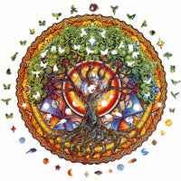 Unidragon Mandala Tree of Life Wooden Jigsaw Puzzle ,