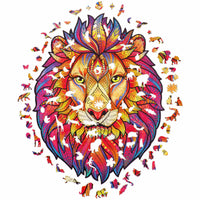 Unidragon Mysterious Lion Wooden Jigsaw Puzzle ,
