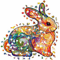 Unidragon Precious Rabbit Wooden Jigsaw Puzzle ,