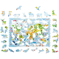 Unidragon Puzzle - Kid's World Map 100 Pieces Below Average Complexity, One Size ,