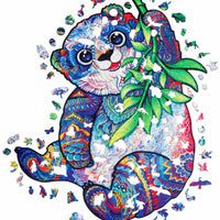 Unidragon Serious Panda Wooden Jigsaw Puzzle ,