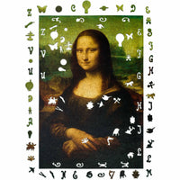 Unidragon Wooden Puzzle - Mona Lisa 1000 Pieces High Resolution, One Size ,