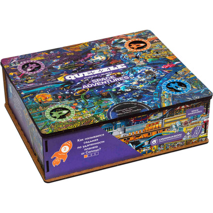 Unidragon Wooden Puzzle - Quezzle Space Adventures Super Hard, 1000 Intricate Pieces ,