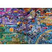 Unidragon Wooden Puzzle - Quezzle Space Adventures Super Hard, 1000 Intricate Pieces ,
