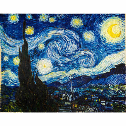 Unidragon Wooden Puzzle - The Starry Night 1000 Pieces High Resolution, One Size ,