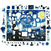 Unidragon Wooden Puzzle - The Starry Night 1000 Pieces High Resolution, One Size ,
