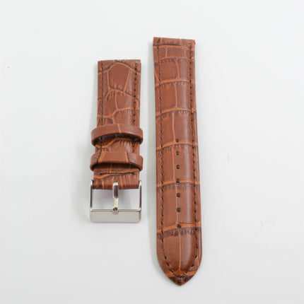 Unisex 20mm Red-Brown Genuine Leather Watch Band ,