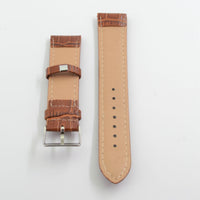 Unisex 20mm Red-Brown Genuine Leather Watch Band ,