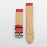 Unisex 20mm Red Genuine Leather Watch Band ,