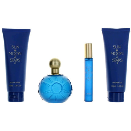United Colors Women's Gift Set - Sun Moon Stars Captivating Fragrance, 4 piece ,