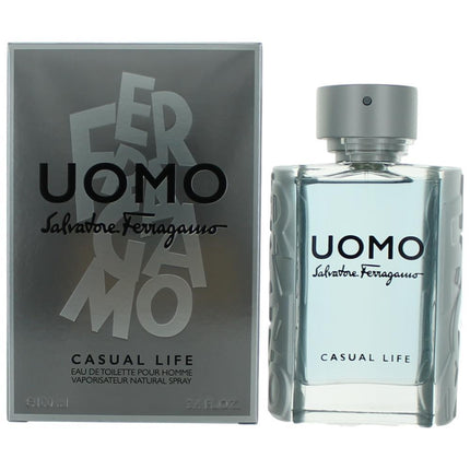Uomo Casual Life by Salvatore Ferragamo, 3.4 oz Eau De Toilette Spray for Men ,