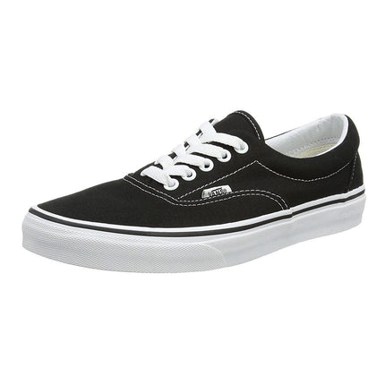 Vans Unisex Era Classic Black Canvas Lace-Up Trainers Skate Shoe|VEWZBLK ,