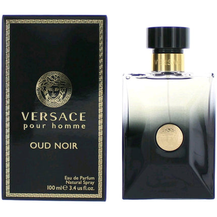 Versace Men's Eau De Parfum Spray - Pour Homme Oud Noir Charm and Sophisticated ,