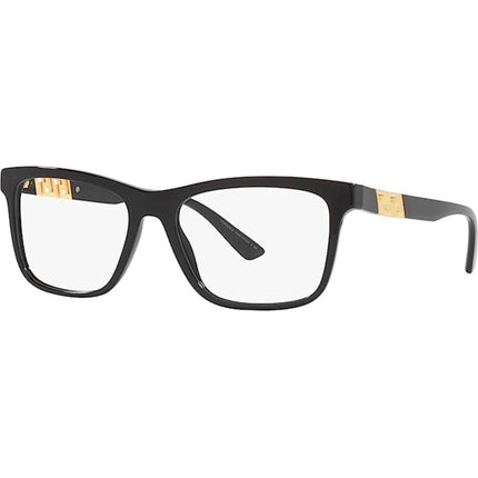 Versace Men's Eyeglasses - Black Square Full-Rim Plastic Frame | VERSACE 0VE3319F GB1 ,