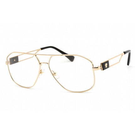 Versace Men's Eyeglasses - Clear Lens Gold Metal Aviator Shape Frame | 0VE1287 1002 ,