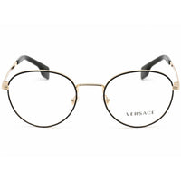Versace Men's Eyeglasses - Gold/Matte Black Full Rim Metal Round Frame | 0VE1279 1436 ,