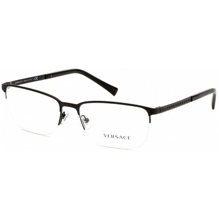 Versace Men's Eyeglasses - Half Rim Matte Black Rectangular Shape Frame | VE1263 1009 ,