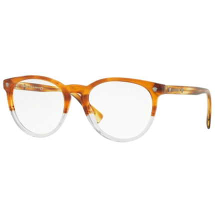 Versace Men's Eyeglasses - Striped Havana Crystal Cat Eye Frame | VERSACE 3257A 5266 ,