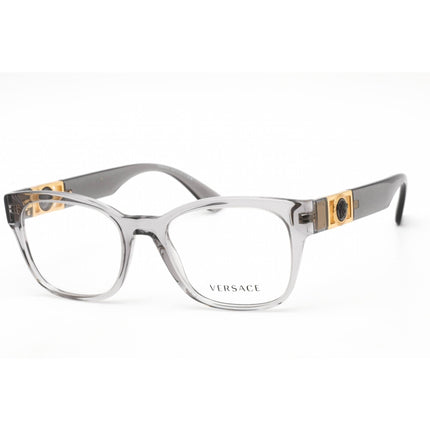 Versace Men's Eyeglasses - Transparent Grey Rectangular Plastic Frame | 0VE3314 593 ,