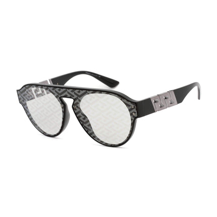 Versace Men's Sunglasses - Black Plastic Round Frame Light Grey Frame | VE4420 GB1/AL ,