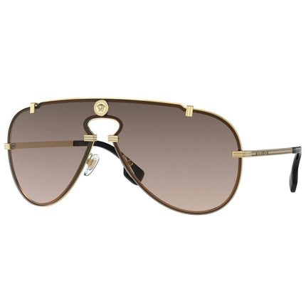 Versace Men's Sunglasses - Brown Gradient Lens Full-Rim Metal Frame | VE2243 100213 ,