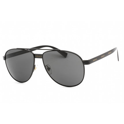 Versace Men's Sunglasses - Full Rim Black Metal Aviator Shape Frame | VE2209 100987 ,