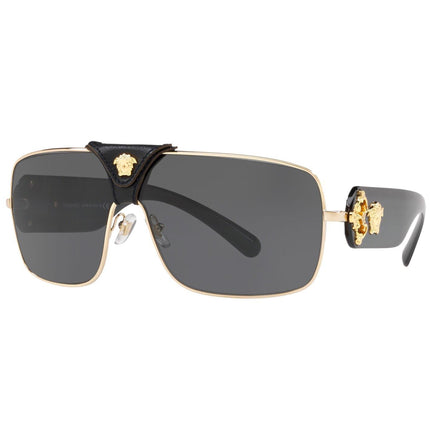 Versace Men's Sunglasses - Grey Lens Gold and Black Full-Rim Frame | VE2207Q 100287 ,