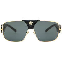 Versace Men's Sunglasses - Grey Lens Gold and Black Full-Rim Frame | VE2207Q 100287 ,