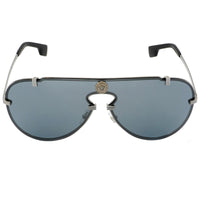 Versace Men's Sunglasses - Grey Mirror Black Lens Aviator Frame | VE2243 10016G ,