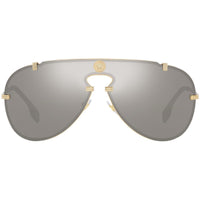 Versace Men's Sunglasses - Light Grey Mirrored Silver Lens Aviator | VE2243 10026G ,
