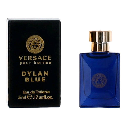 Versace Pour Homme Dylan Blue by Versace, 0.17 oz Eau De Toilette Splash Mini for Men ,
